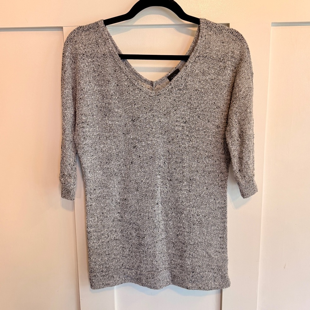 Vanity Gray V-Neck Sweater